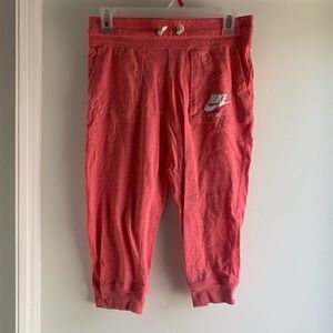 Coral pink Nike Capris